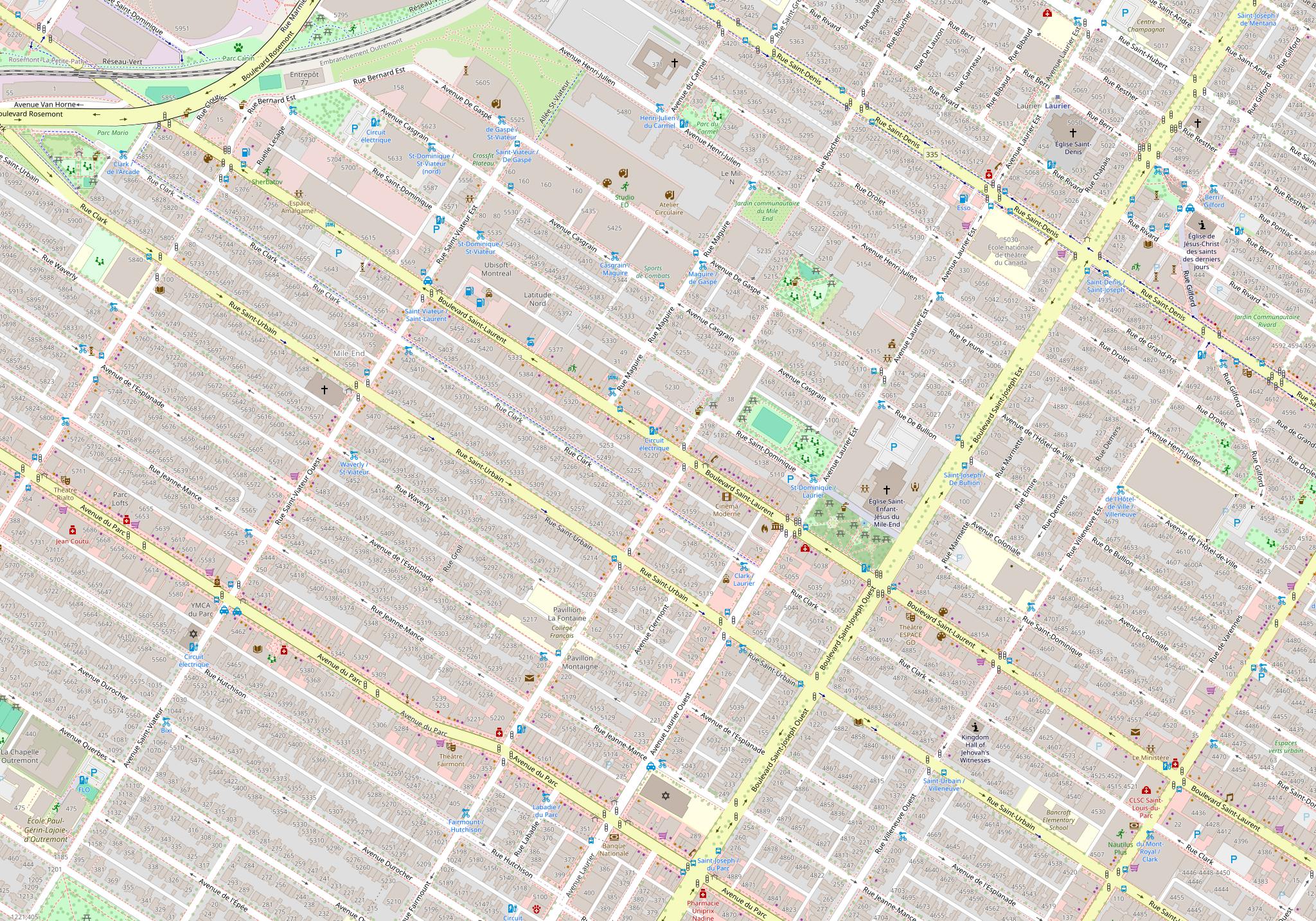 Plan du quartier — 5214 boulevard Saint-Laurent, Montréal